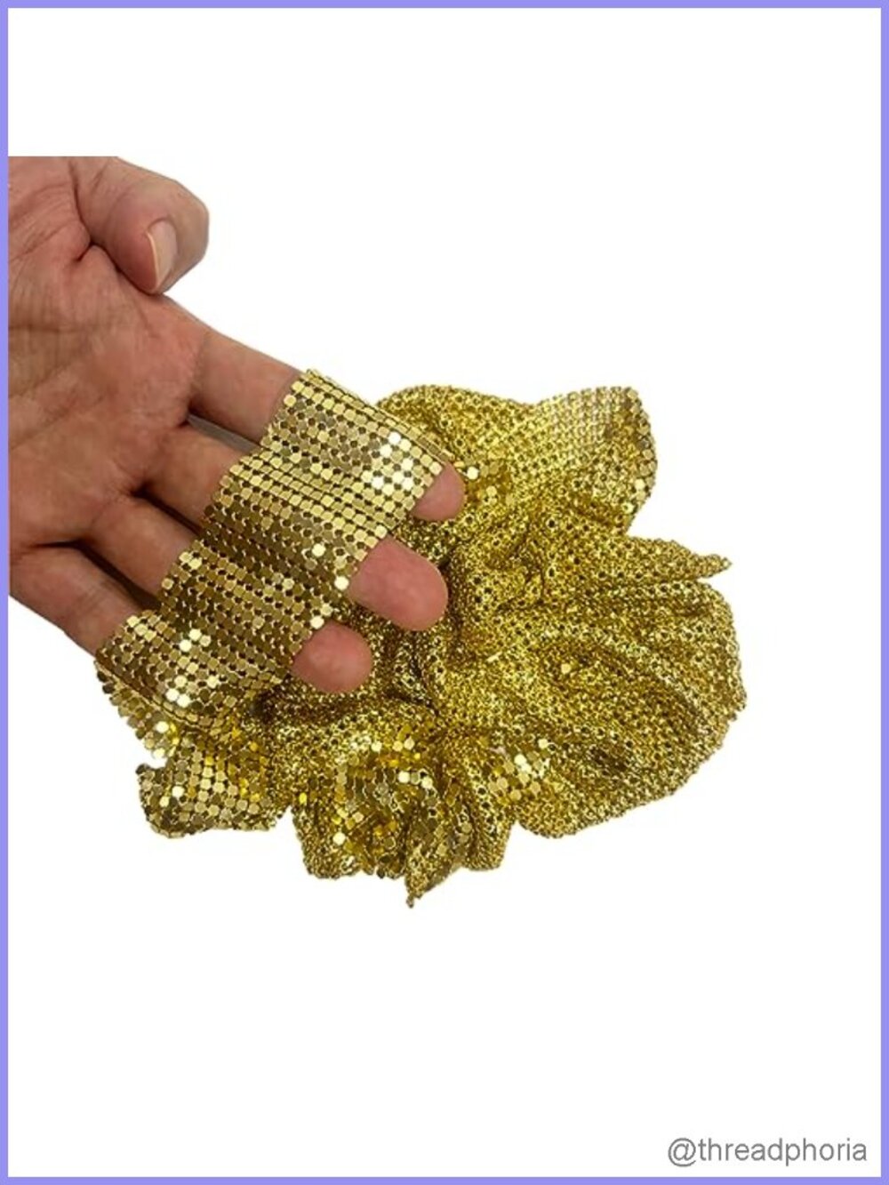 Women Metal Sequins Neck Tie Scarf Thin Skinny Long Shawls Party Waist Belt - Picture 2 of 2